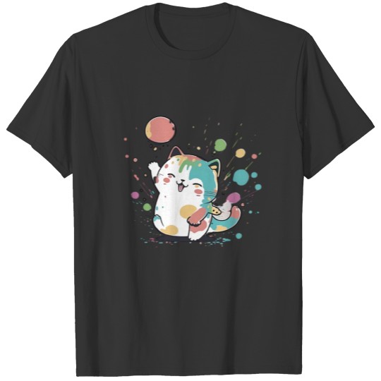 Meow-tastical Moments: Happy, Animated Cat's Tale T Shirts