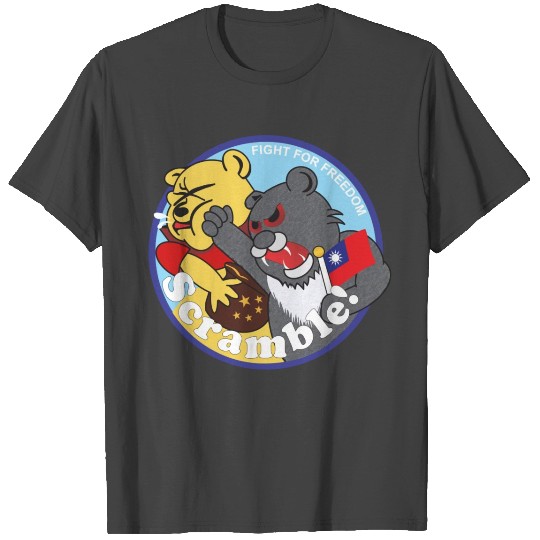 Taiwan Air Force Patch Bear Punching winnie T Shirts