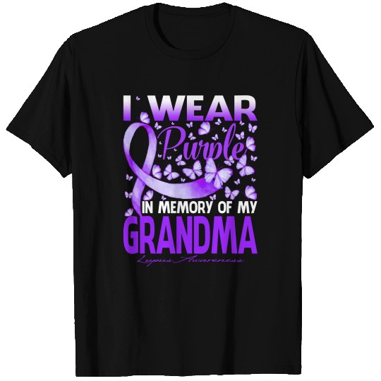 I Wear Purple In Memory Of My Grandma Awareness T Shirts