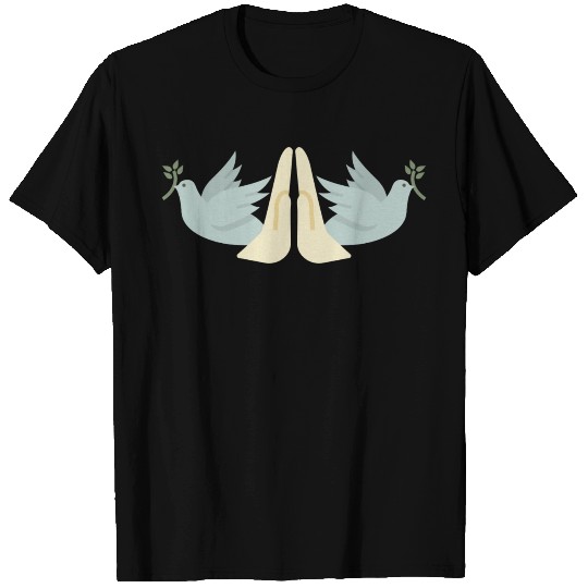 Prayer Hands Peace Doves Christian T Shirts