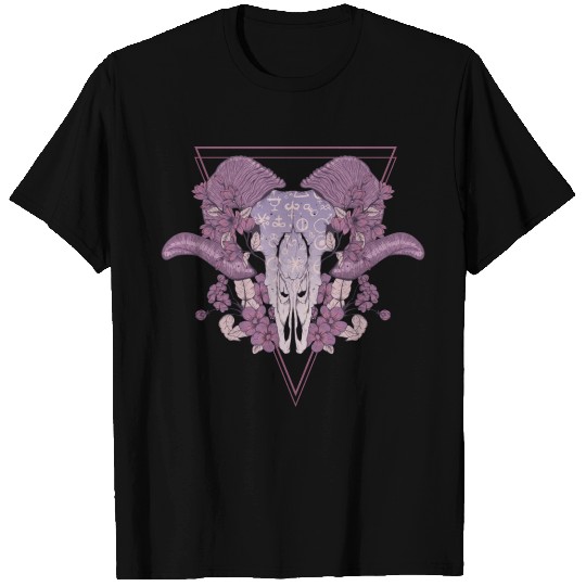 Ram Floral Skull T Shirts