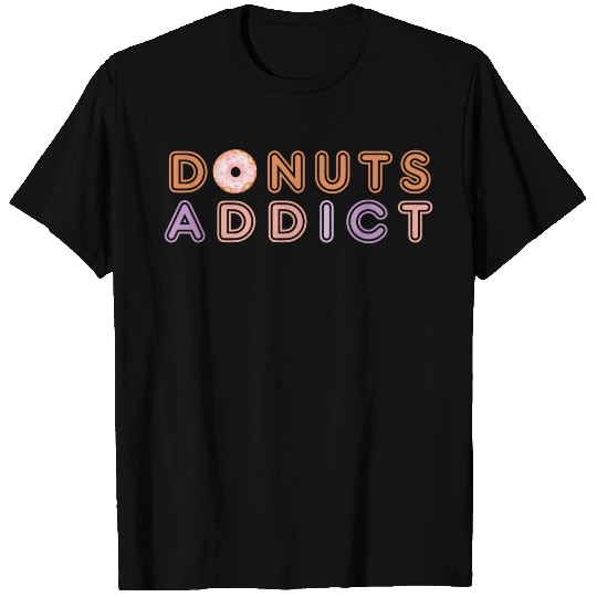 Donuts addict light pink T Shirts
