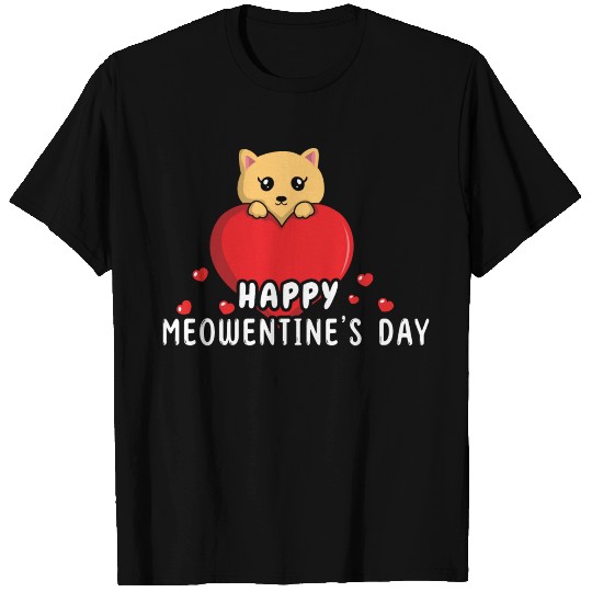 Cat Lover Love Meow Hearts Day Valentines T Shirts