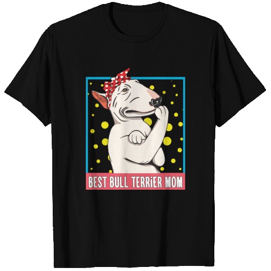 Retro Bull Terrier Lover Mom T Shirts