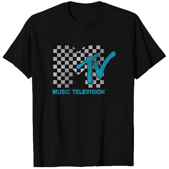 MTV Simple Checkerboard Logo T Shirts