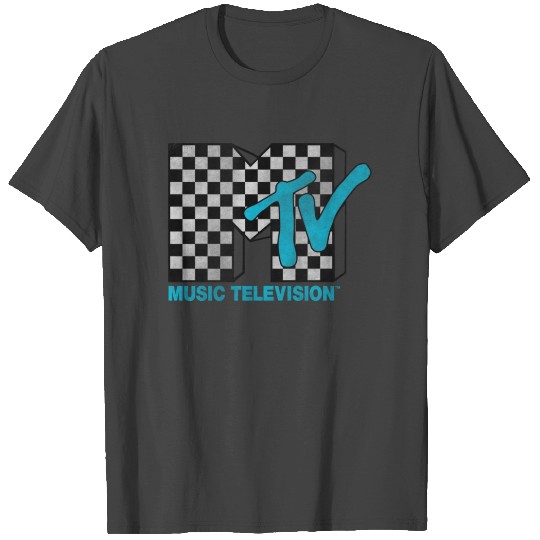 MTV Simple Checkerboard Logo T Shirts