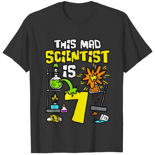 Kids Science Birthday 7th Birthday T Shirts