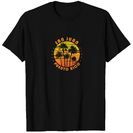 Retro San Juan Puerto Rico Souvenir Vintage Palm T Shirts