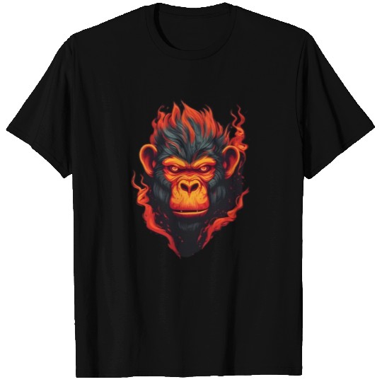 Inferno Ape: The Fiery Primate T Shirts