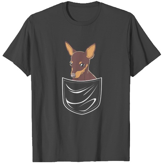 Miniature Pinscher Dog In Pocket Min Pin T Shirts