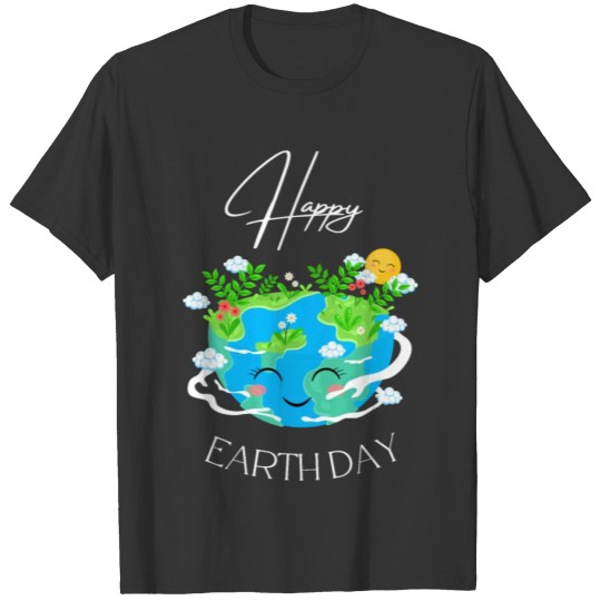 Green and Blue Happy Earth Day T Shirts