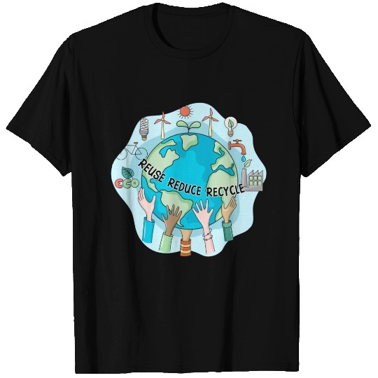 Cute Earth Day Reuse Reduce Recycle T Shirts