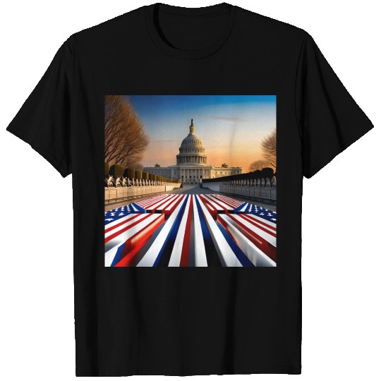 United States flag and memorial day T Shirts