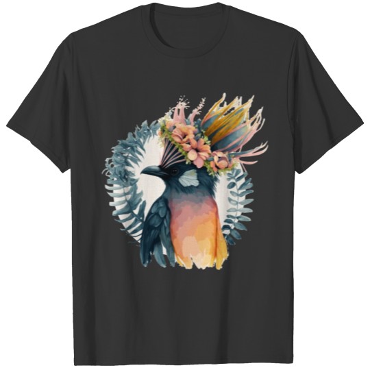 Cute Bird Of Paradise Bird Flower Crown Pet Birds T Shirts