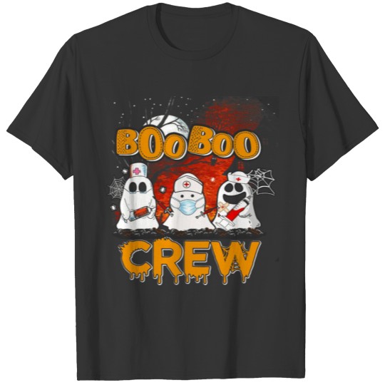Boo Boo Crew Funny Nurse Halloween Ghost Costume T Shirts