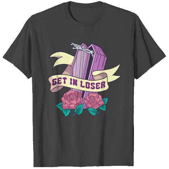 Get In Loser Coffin Kawaii Pastel Goth Aesthetic T Shirts