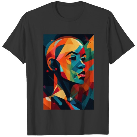 Abstract Face Art - Intense Gaze T Shirts
