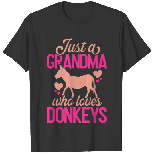 Grandma Love Donkeys Funny Grandmother Granny T Shirts