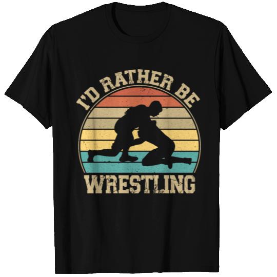 Wrestling Wrestler Ringer T Shirts