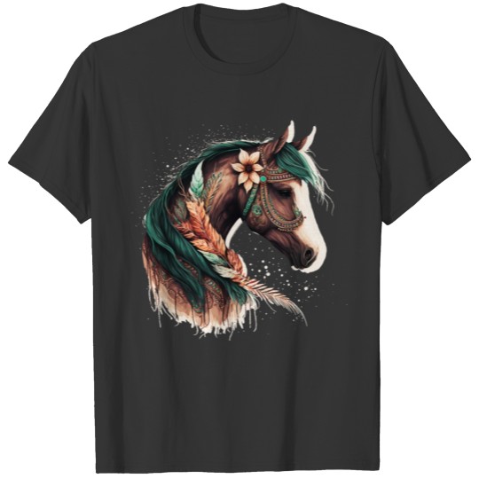 Colorful western abstract horse art T Shirts