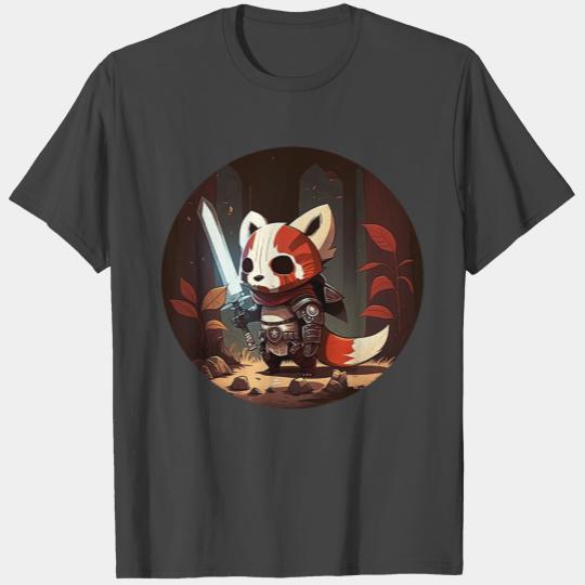 Red Panda Pathfinder Fighter Character Portrait 1 T Shirts