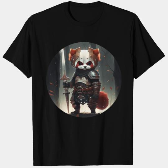 Red Panda Pathfinder Gladiator Character Portrait T Shirts