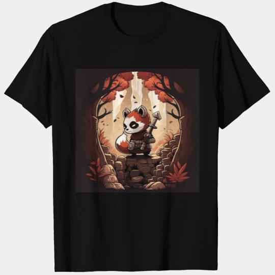 Red Panda Pathfinder Ranger Character Portrait 3 T Shirts