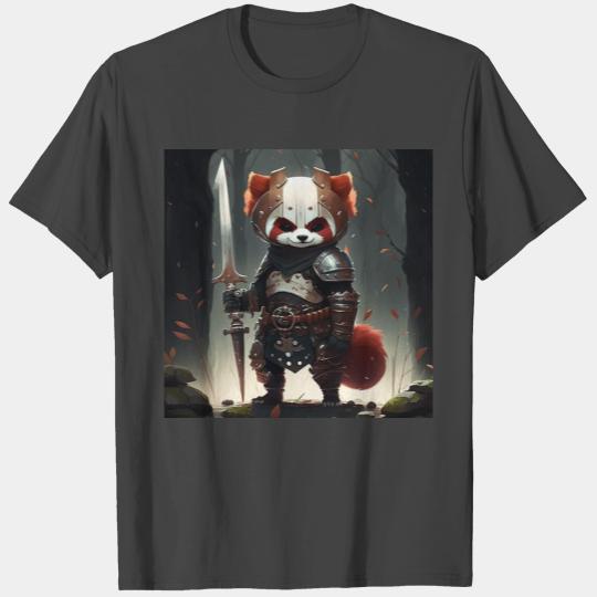 Red Panda Pathfinder Gladiator Character Portrait T Shirts