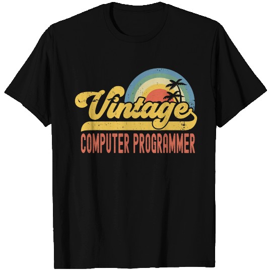 Computer Programmer Vintage Sunset Profession T Shirts