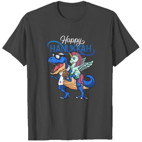 Jewnicorn Funny Hanukkah Unicorn TRex Girl Women T Shirts