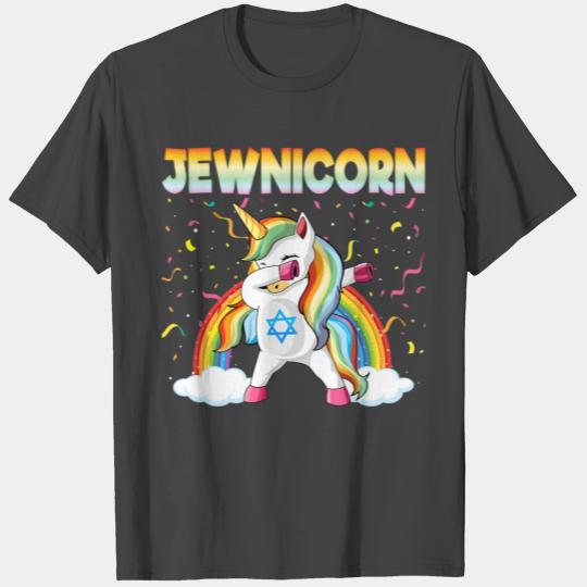 Jewnicorn Hanukkah Chanukah Jewish Dabbing Unicorn T Shirts