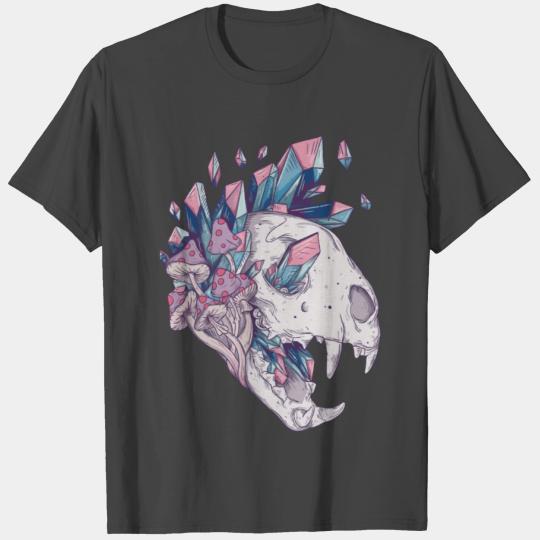 Crystal Cat Skull T Shirts