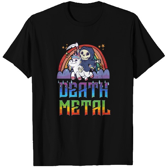 Death Metal & Unicorn Rainbow T Shirts