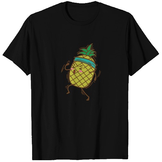 Pineapple goes jogging or running sweet Fruit T Shirts