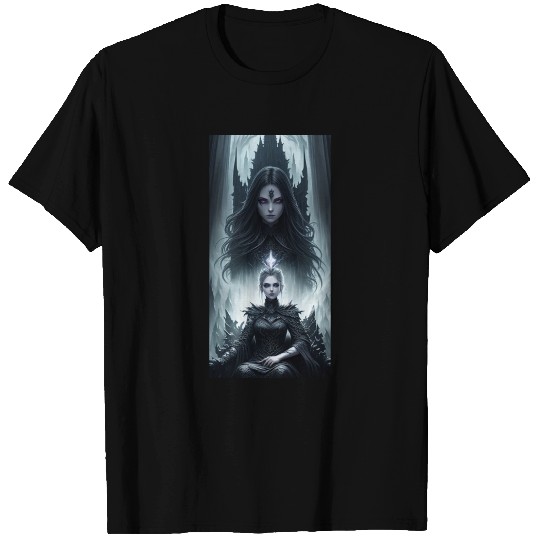 Gothic Lady In Black T Shirts