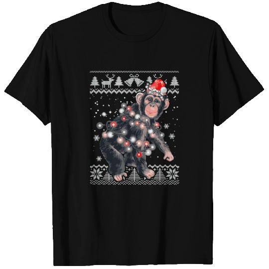 Chimpanzee Monkey Ugly Pajama Monkey T Shirts