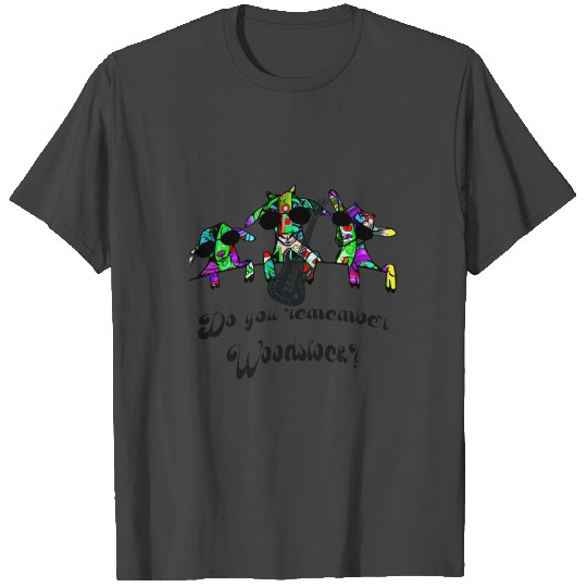 Hippie Goats playing guitar remembering Woodstock T Shirts