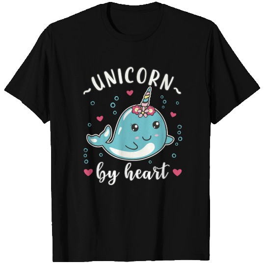 Narwhal Unicorn By Heart T Shirts