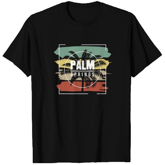 Palm Springs California Retro Stylish Palm Tree T Shirts