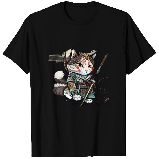 The Fearless Samurai Cat: A Sword's Master T Shirts