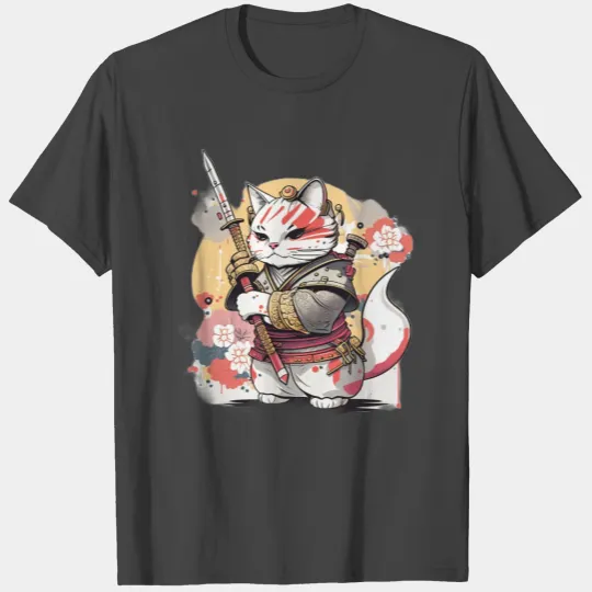 The Grace and Precision of the Samurai Cat T Shirts
