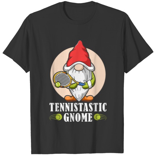 Tennistastic Gnome Racket Sports Christmas Tennis T Shirts
