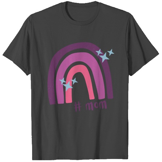 Mother's Day Purple Pink Bohemian Rainbow T Shirts