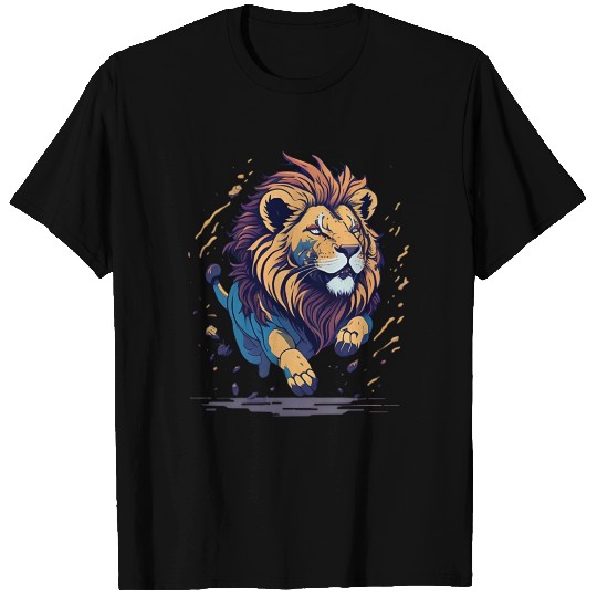 Running furious lion T Shirts