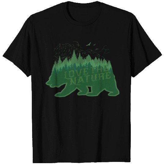 Bear love nature T Shirts