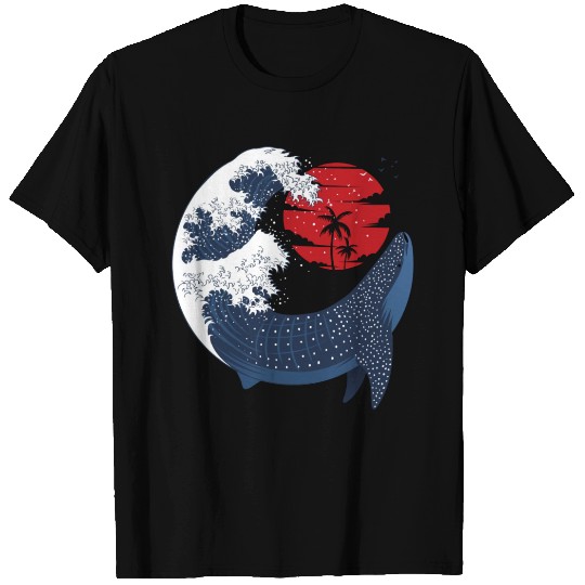 Great Japanese Wave Whale Shark T Shirts