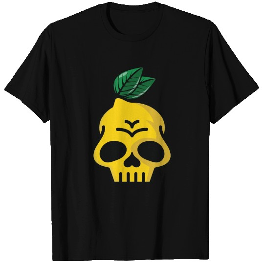 Juicy fresh citrus fruit on skull head T Shirts