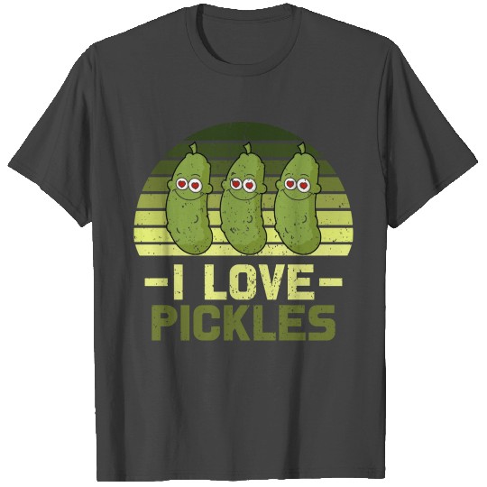 I Love Pickles Retro Cute Pickles T Shirts