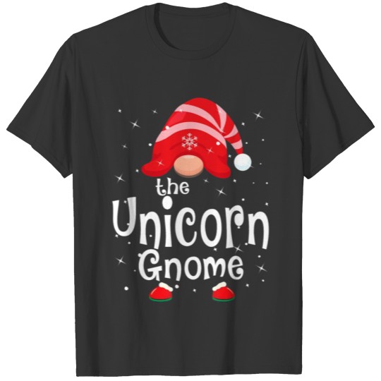 Unicorn Gnome Matching Family Group Christmas T Shirts