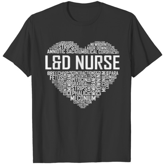 L D Nurse Heart T Shirts